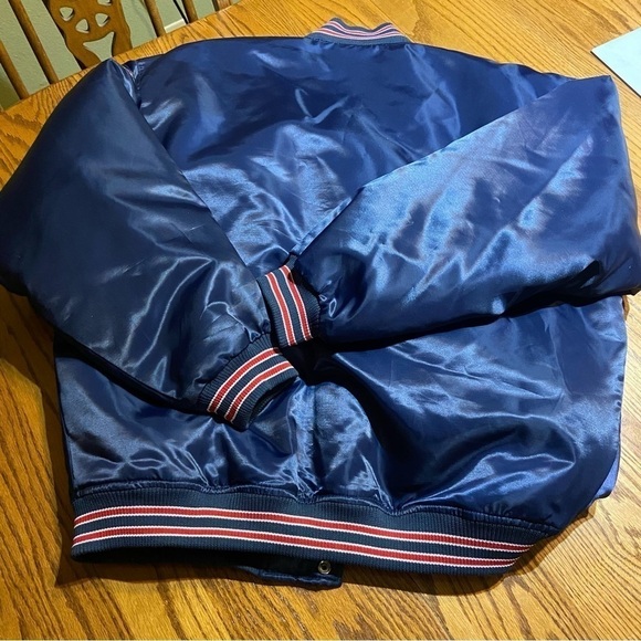 Kansas Jayhawks Chalk Line Button Up Puffer Coat Size Large Vintage Extreme Fanz - Picture 6 of 6